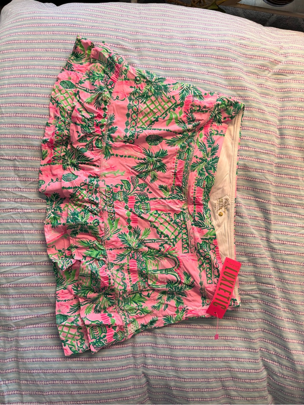 NWT XL Lilly Pulitzer luxletic skort in mandevilla baby always worth it pink